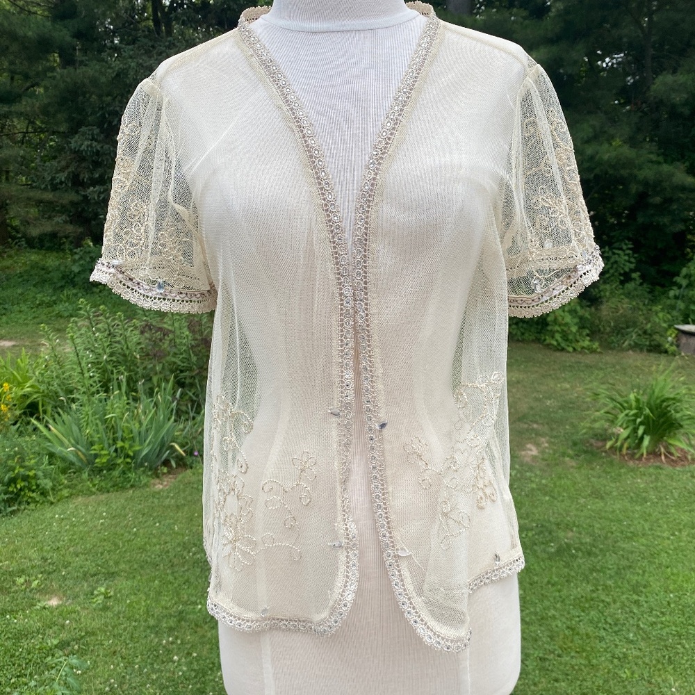 Dainty Mesh Cover-Up Jacket